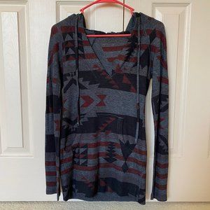 Enti Long Sleeve Aztec Hoodie